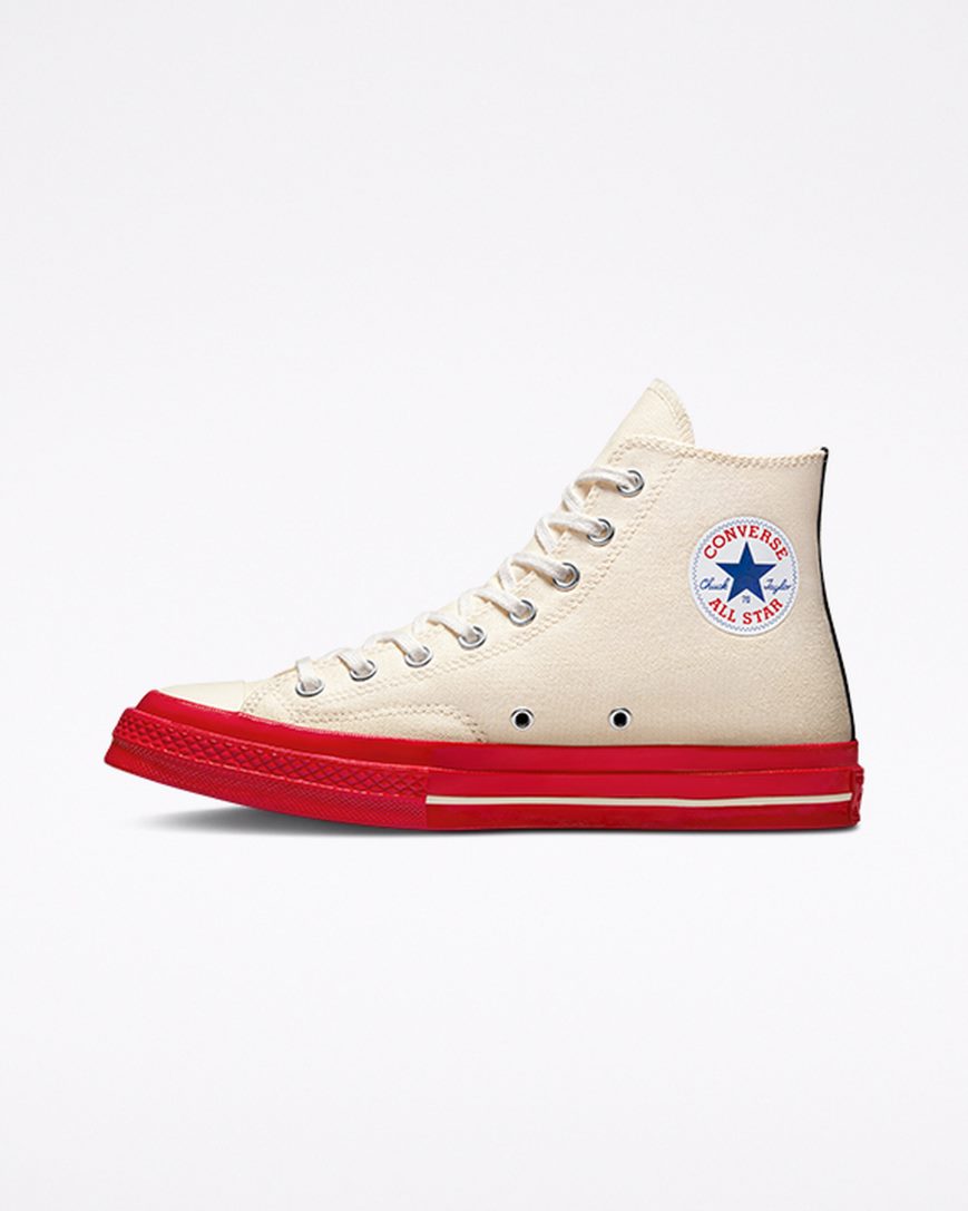 Tenisi Inalti Barbati Converse x Comme des Garçons PLAY Chuck 70 Rosii | RO VPTKH037